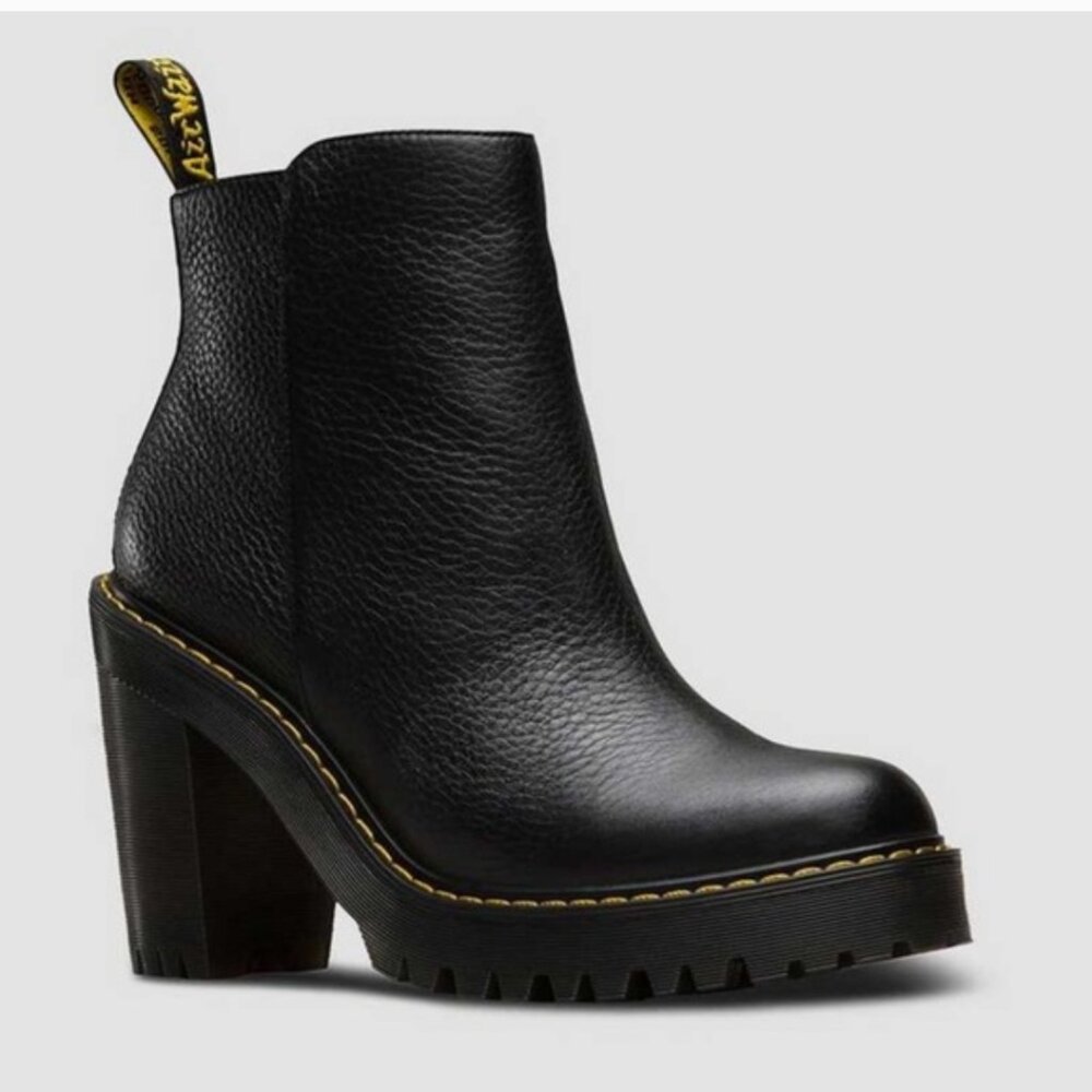 Dr. Martens MAGDALENA MILLED NAPPA Leather heeled boots